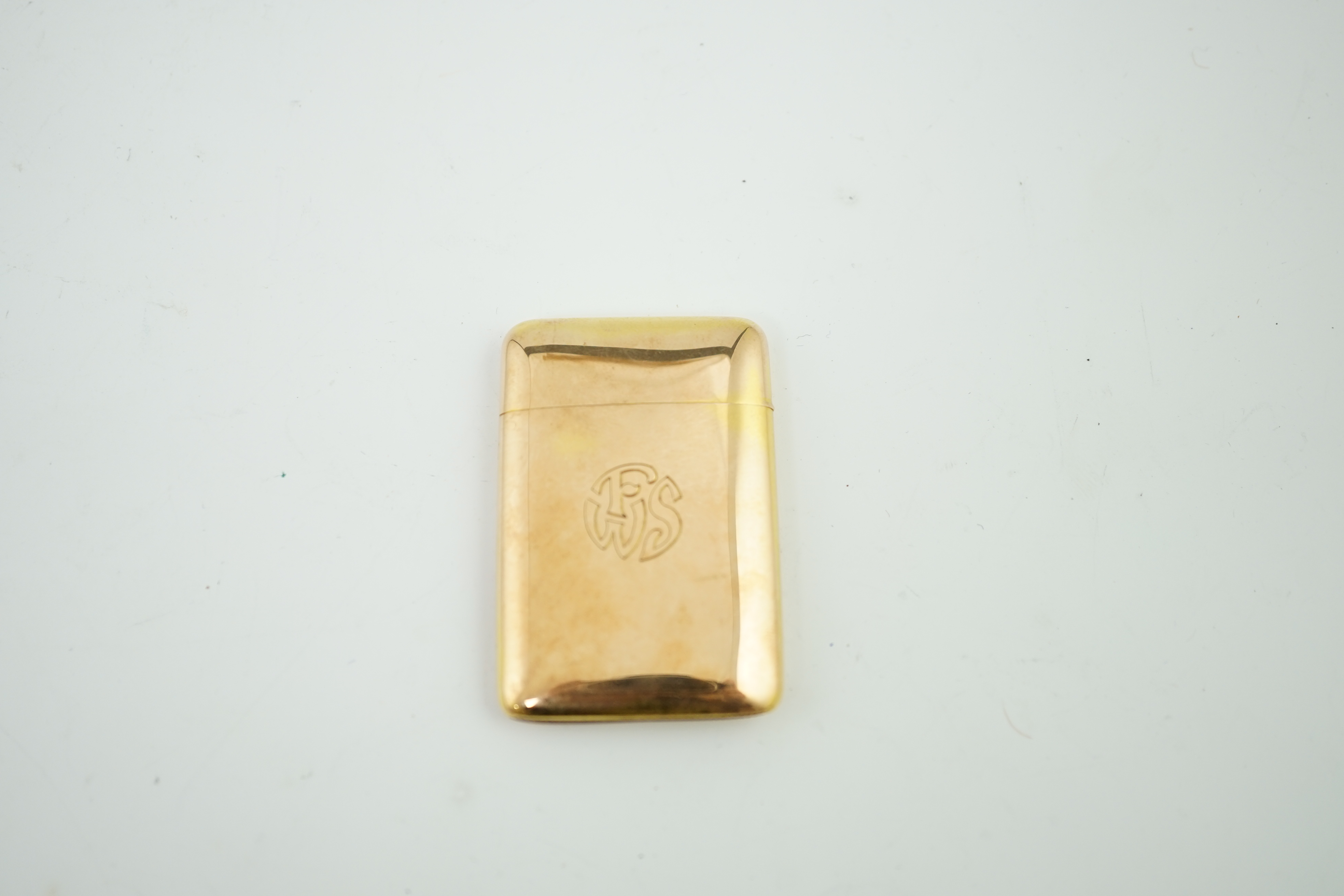 A mid 20th century American Shreve & Co 14k gold vesta case